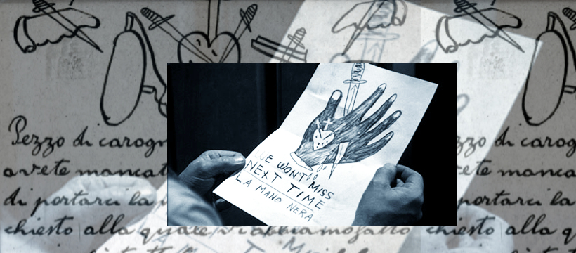 Montage of Black Hand letters