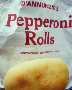 Packaging from D'Annunzio's Pepperoni Rolls, a product of Health Bread Co., Clarksburg, WV