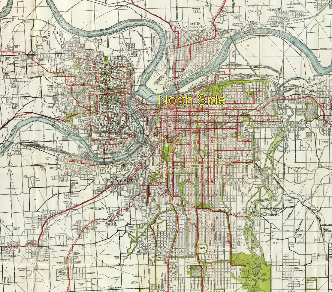 1920 map of Kansas City, MO