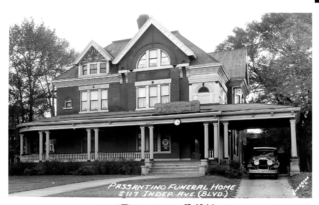 A three-story mansion at 2117 Independence Av (later Independence Blvd) has been home to the Passantino Funeral Home since 1930.